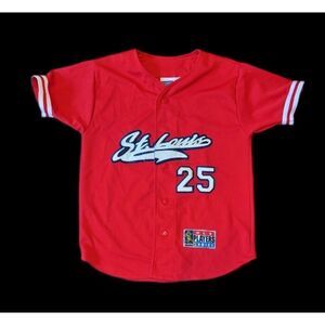 Vintage 90s MLB Players Choice Mark McGwire Cardinals Button-Up Jersey Medium